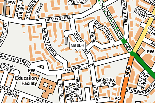 M8 9DH map - OS OpenMap – Local (Ordnance Survey)