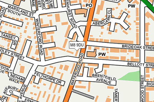 M8 9DU map - OS OpenMap – Local (Ordnance Survey)