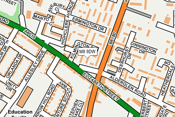 M8 9DW map - OS OpenMap – Local (Ordnance Survey)