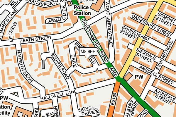 M8 9EE map - OS OpenMap – Local (Ordnance Survey)