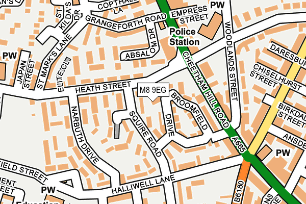 M8 9EG map - OS OpenMap – Local (Ordnance Survey)