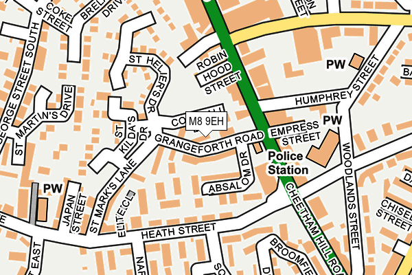 M8 9EH map - OS OpenMap – Local (Ordnance Survey)