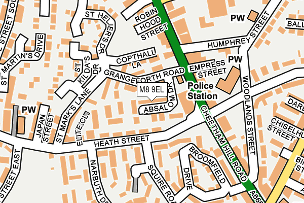 M8 9EL map - OS OpenMap – Local (Ordnance Survey)