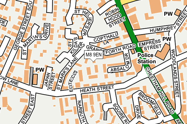 M8 9EN map - OS OpenMap – Local (Ordnance Survey)