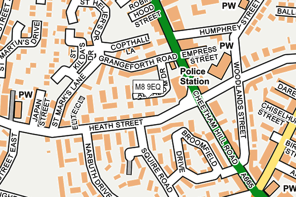 M8 9EQ map - OS OpenMap – Local (Ordnance Survey)