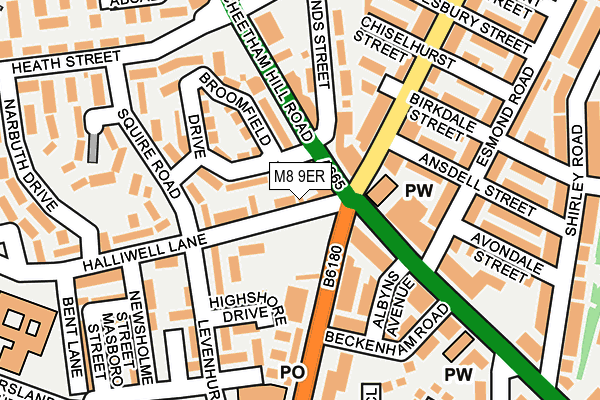 M8 9ER map - OS OpenMap – Local (Ordnance Survey)