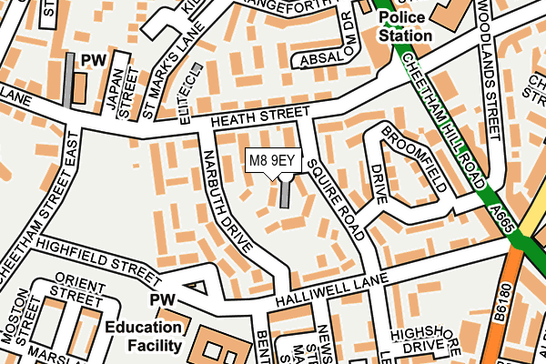 M8 9EY map - OS OpenMap – Local (Ordnance Survey)