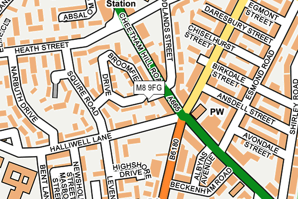 M8 9FG map - OS OpenMap – Local (Ordnance Survey)