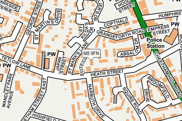 M8 9FN map - OS OpenMap – Local (Ordnance Survey)