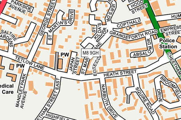 M8 9GH map - OS OpenMap – Local (Ordnance Survey)