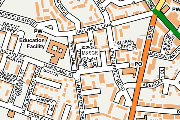 M8 9GR map - OS OpenMap – Local (Ordnance Survey)