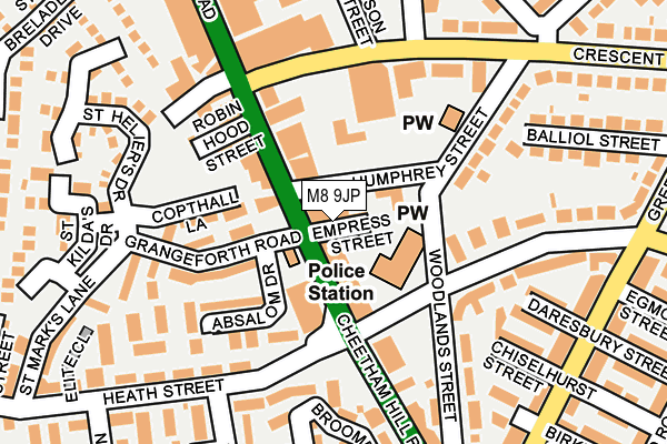 M8 9JP map - OS OpenMap – Local (Ordnance Survey)