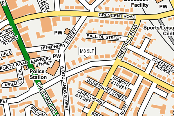 M8 9LF map - OS OpenMap – Local (Ordnance Survey)