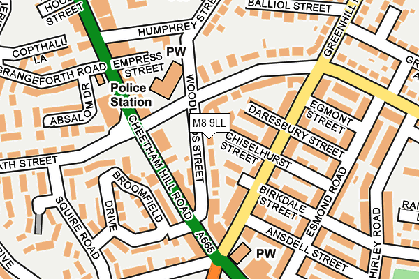 M8 9LL map - OS OpenMap – Local (Ordnance Survey)