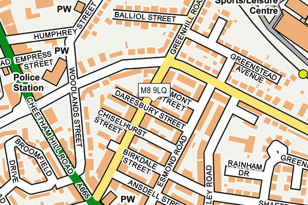 M8 9LQ map - OS OpenMap – Local (Ordnance Survey)