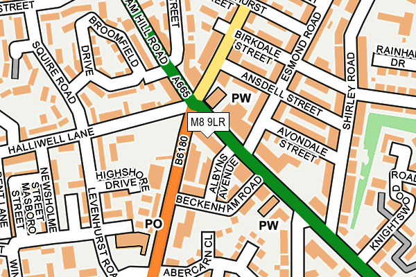 M8 9LR map - OS OpenMap – Local (Ordnance Survey)