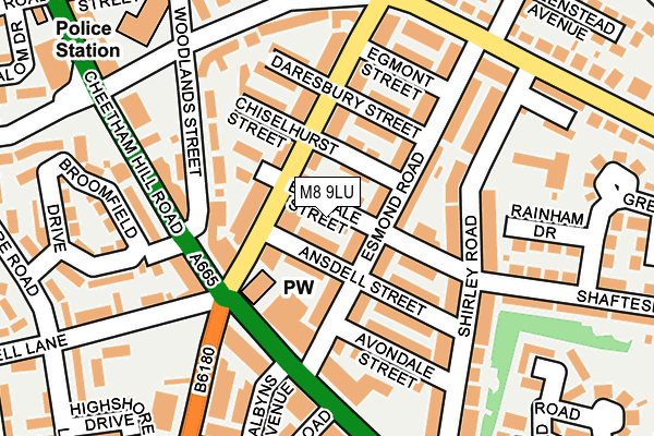 M8 9LU map - OS OpenMap – Local (Ordnance Survey)