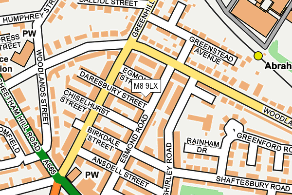 M8 9LX map - OS OpenMap – Local (Ordnance Survey)