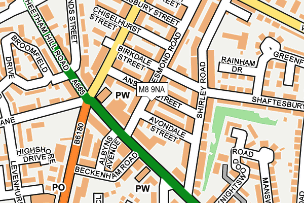 M8 9NA map - OS OpenMap – Local (Ordnance Survey)