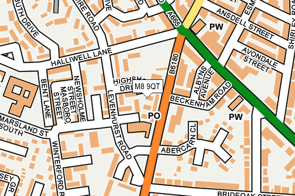 M8 9QT map - OS OpenMap – Local (Ordnance Survey)