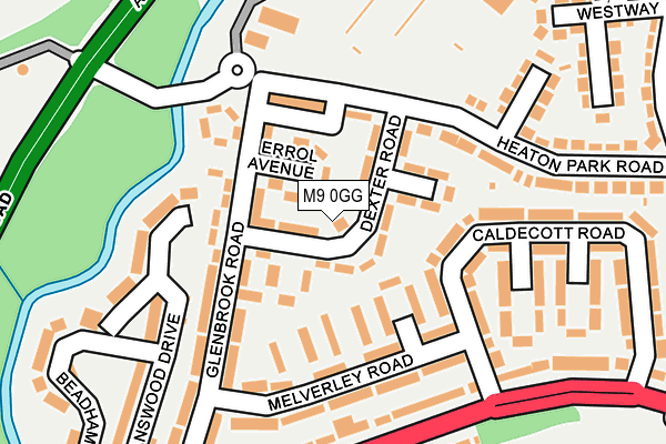 M9 0GG map - OS OpenMap – Local (Ordnance Survey)