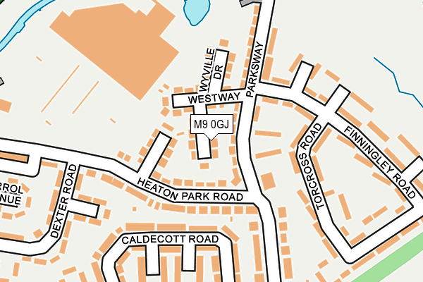 M9 0GJ map - OS OpenMap – Local (Ordnance Survey)