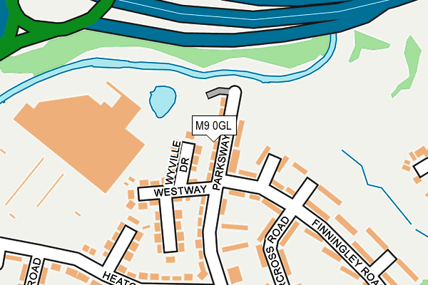M9 0GL map - OS OpenMap – Local (Ordnance Survey)