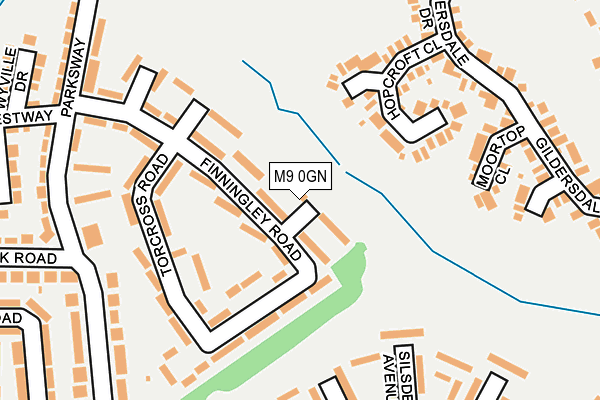 M9 0GN map - OS OpenMap – Local (Ordnance Survey)