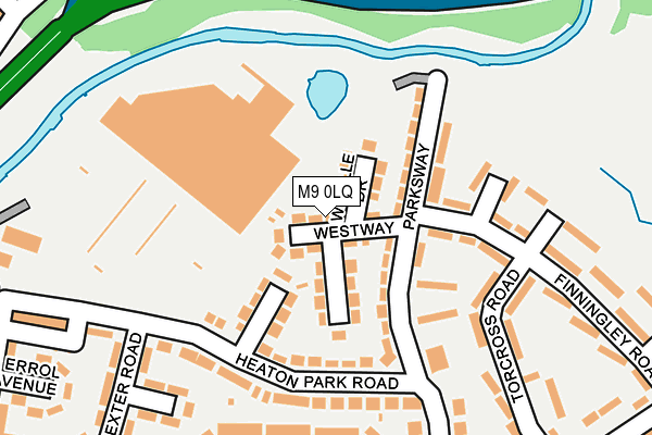 M9 0LQ map - OS OpenMap – Local (Ordnance Survey)