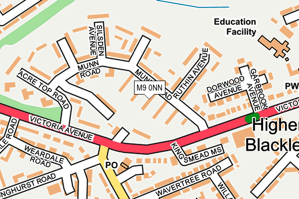 M9 0NN map - OS OpenMap – Local (Ordnance Survey)