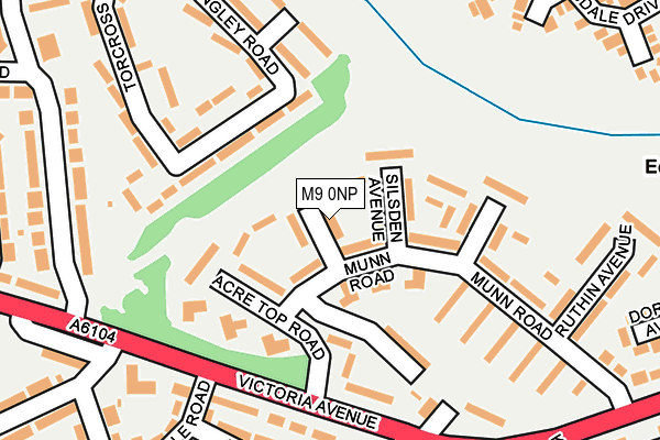 M9 0NP map - OS OpenMap – Local (Ordnance Survey)