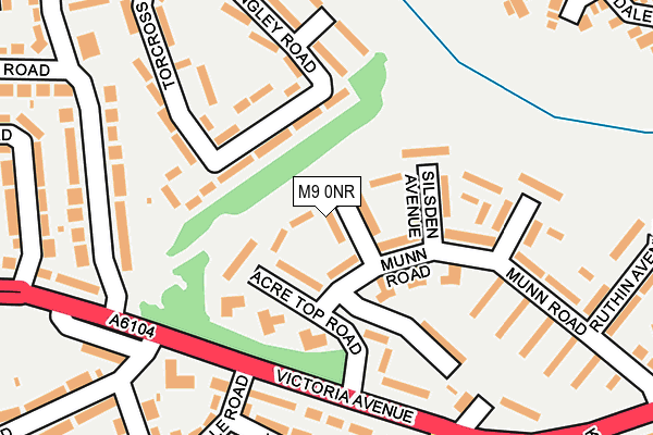 M9 0NR map - OS OpenMap – Local (Ordnance Survey)