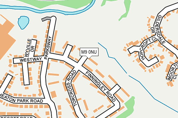 M9 0NU map - OS OpenMap – Local (Ordnance Survey)