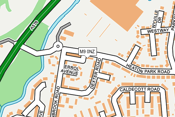 M9 0NZ map - OS OpenMap – Local (Ordnance Survey)
