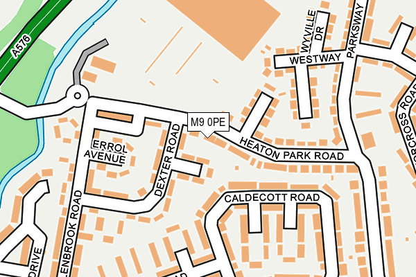 M9 0PE map - OS OpenMap – Local (Ordnance Survey)