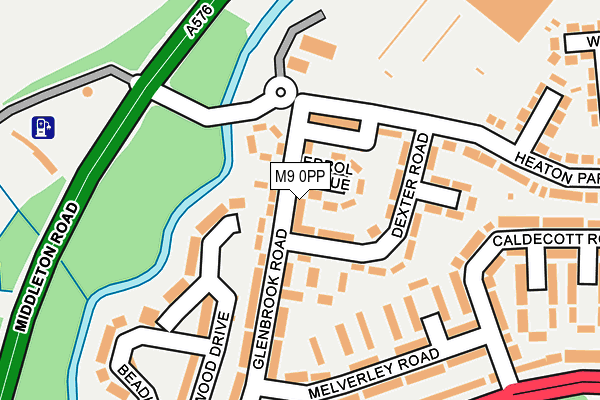 M9 0PP map - OS OpenMap – Local (Ordnance Survey)