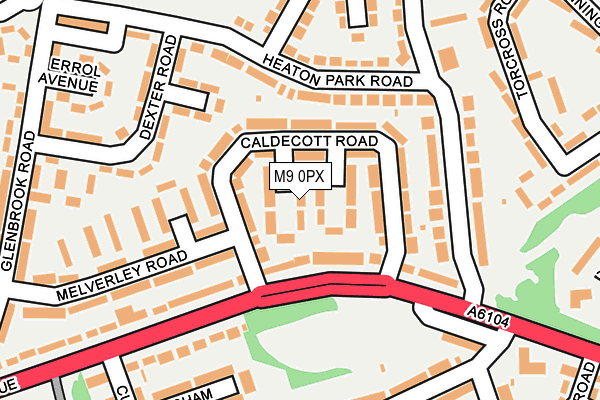 M9 0PX map - OS OpenMap – Local (Ordnance Survey)