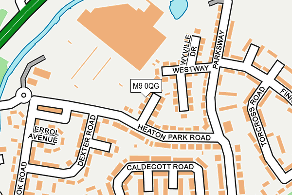 M9 0QG map - OS OpenMap – Local (Ordnance Survey)