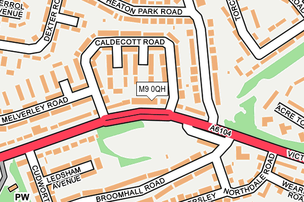 M9 0QH map - OS OpenMap – Local (Ordnance Survey)
