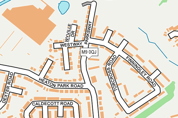 M9 0QJ map - OS OpenMap – Local (Ordnance Survey)