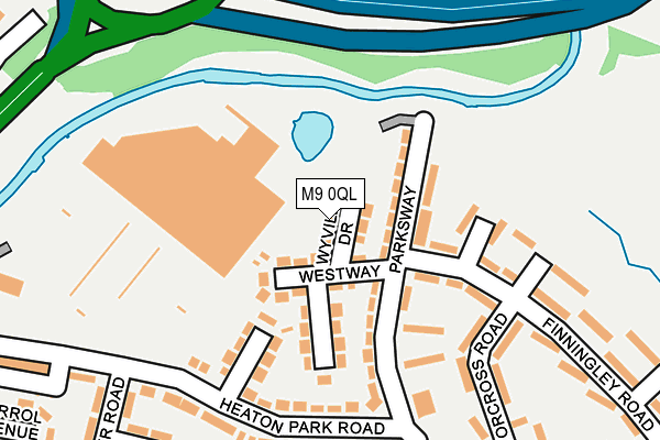 M9 0QL map - OS OpenMap – Local (Ordnance Survey)