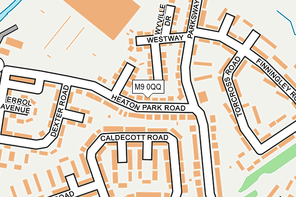 M9 0QQ map - OS OpenMap – Local (Ordnance Survey)