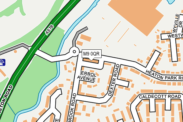 M9 0QR map - OS OpenMap – Local (Ordnance Survey)