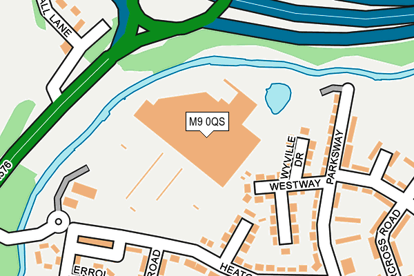 M9 0QS map - OS OpenMap – Local (Ordnance Survey)
