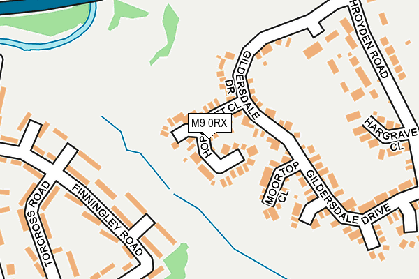 M9 0RX map - OS OpenMap – Local (Ordnance Survey)