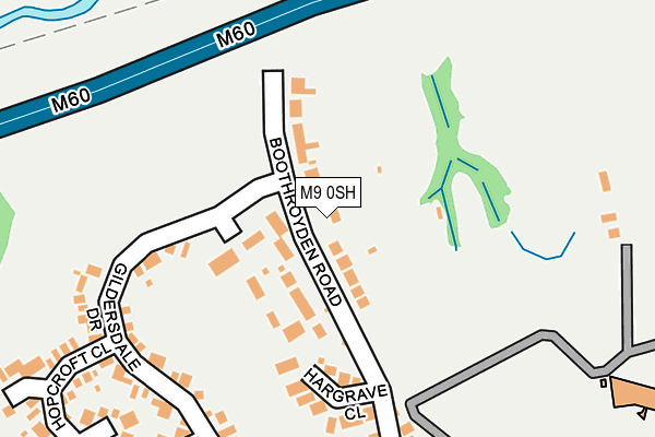 M9 0SH map - OS OpenMap – Local (Ordnance Survey)