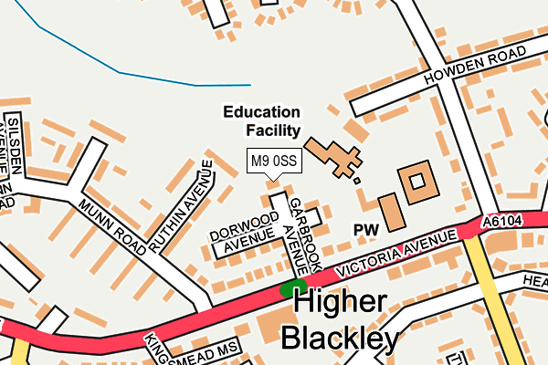 M9 0SS map - OS OpenMap – Local (Ordnance Survey)