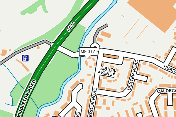 M9 0TZ map - OS OpenMap – Local (Ordnance Survey)