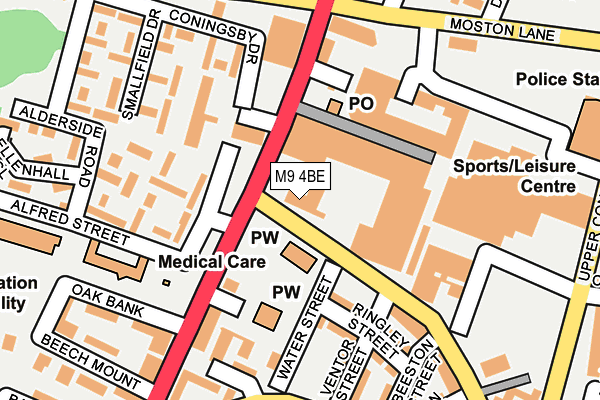 M9 4BE map - OS OpenMap – Local (Ordnance Survey)