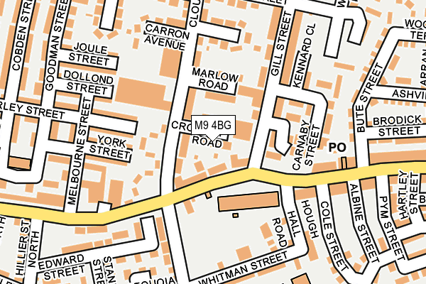 M9 4BG map - OS OpenMap – Local (Ordnance Survey)